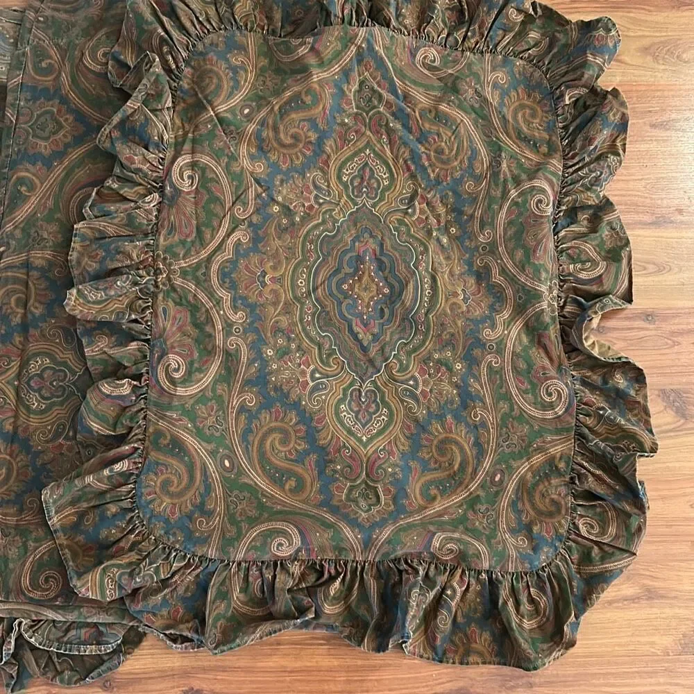 Vintage Ralph, Lauren round Paisley instead of five pillowcase, sham standard an